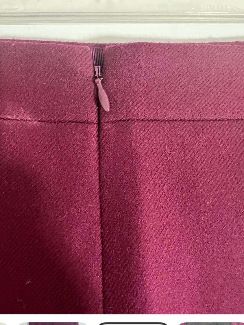 J. Crew Burgundy Pencil Skirt - Picture 6 of 6